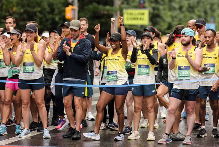 Broadway Mile at the start of the New Balance 5th Avenue Mile