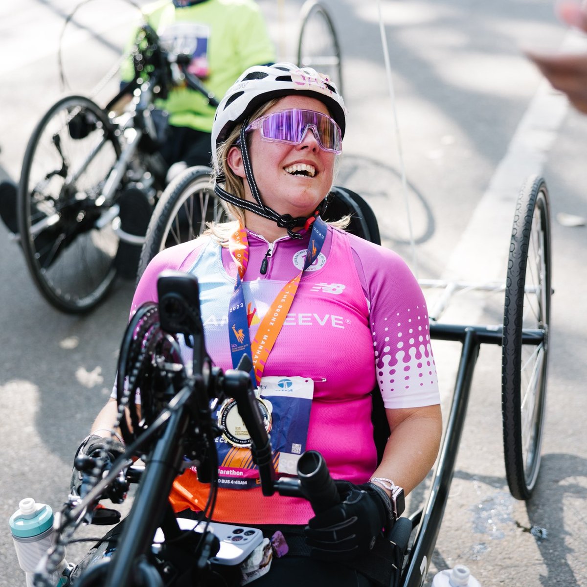 AWD woman at the finish