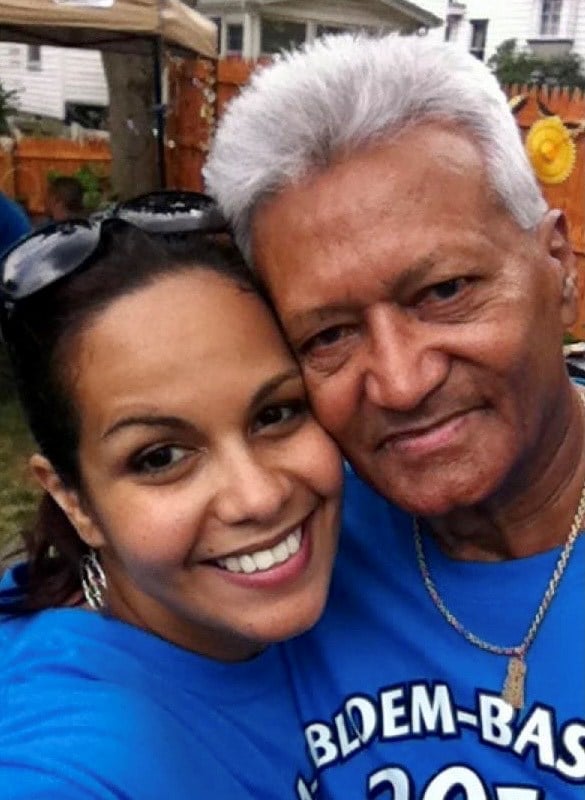 Chasity with her grandfather.