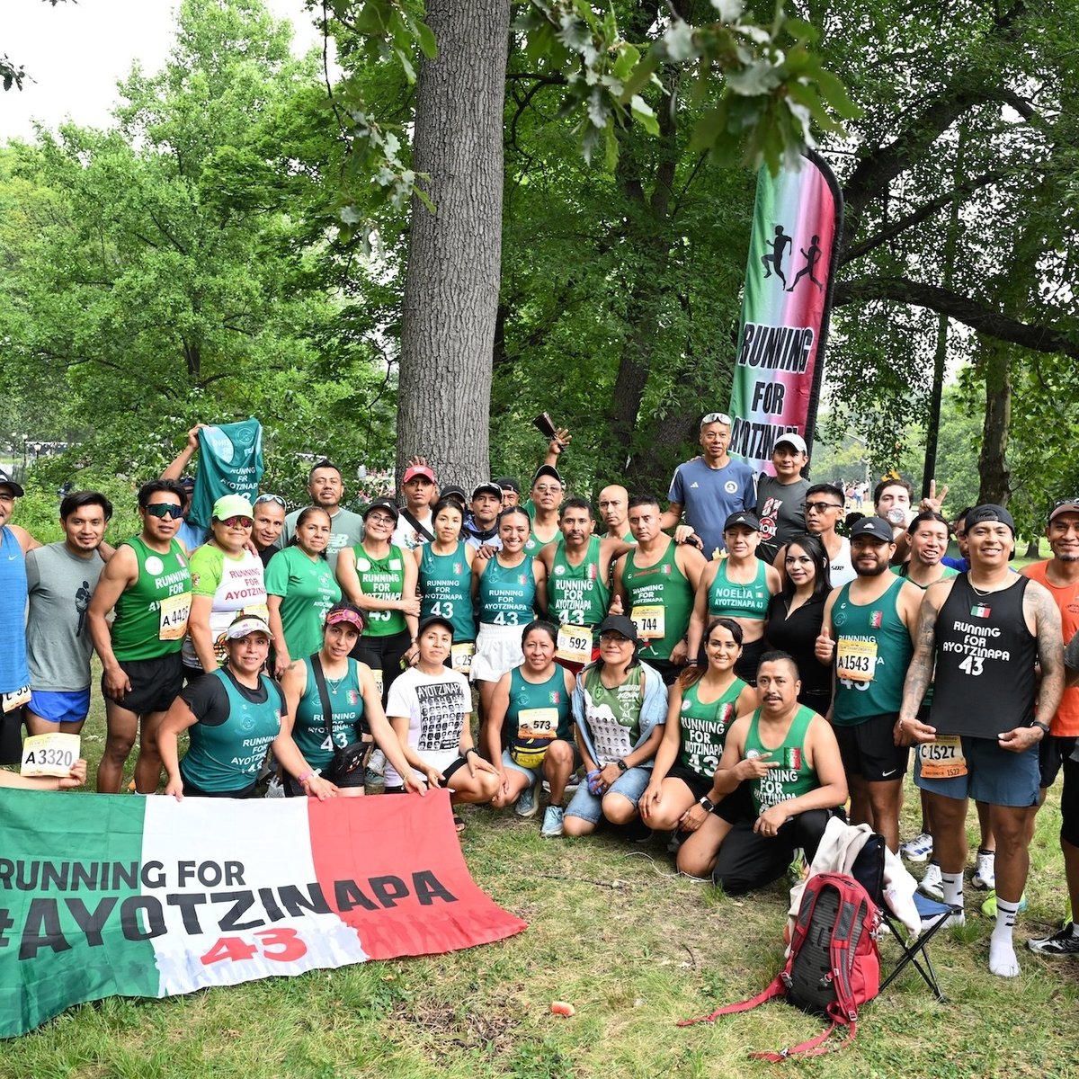 Running for Ayotzinapa 43 run club at the NYRR Team Champs event