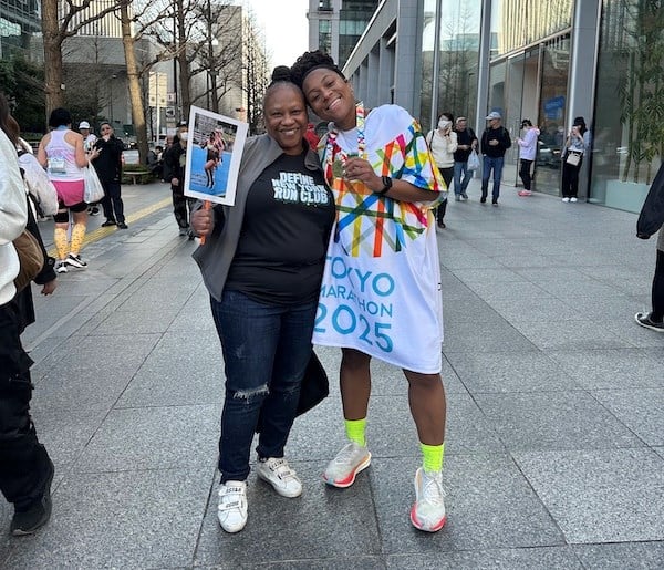 Victoria at the Tokyo Marathon.