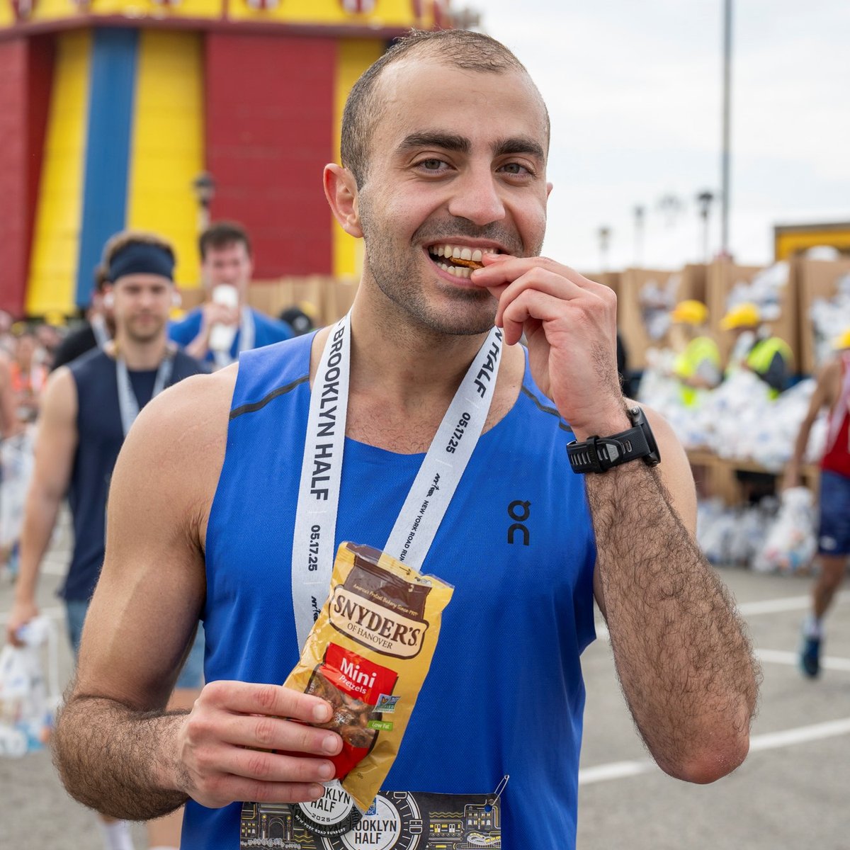 2025 RBC BrooklynHalf finisher with medal