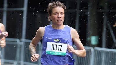 Nikki Hiltz at the Fifth Avenue Mile.