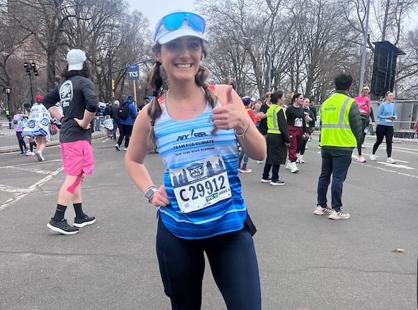 Team for Climate runner at the United Airlines NYC Half.
