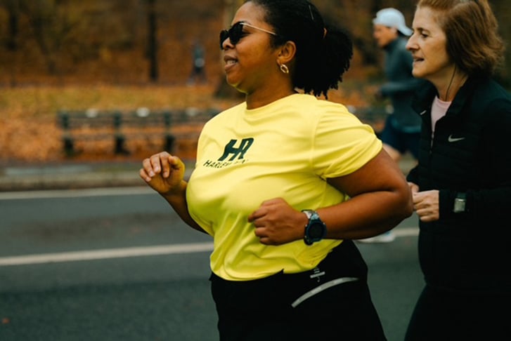 Ma Louis of Harlem Run running in an NYRR race
