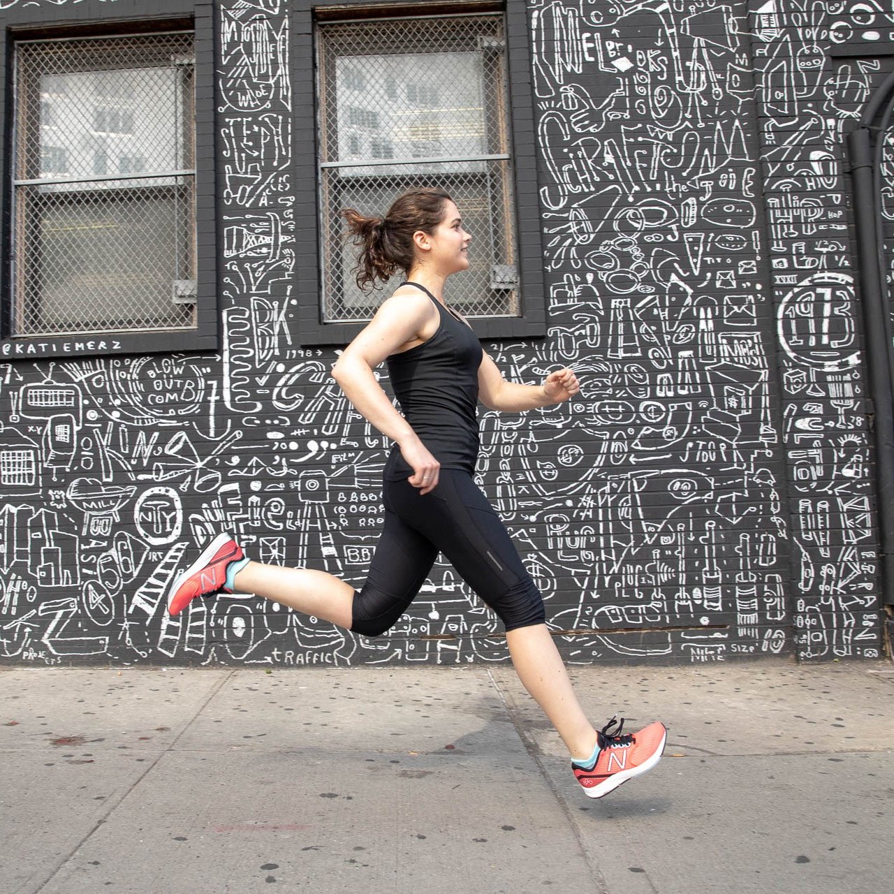 A runner on the street in Brooklyn