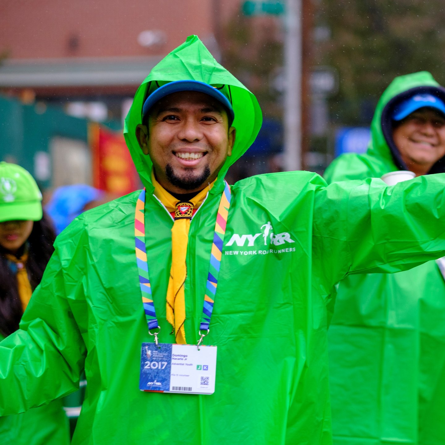 Marathon volunteer