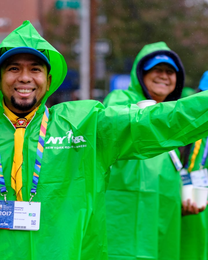 Marathon volunteer