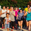 A group photo of Open Run at Brooklyn Bridge Park