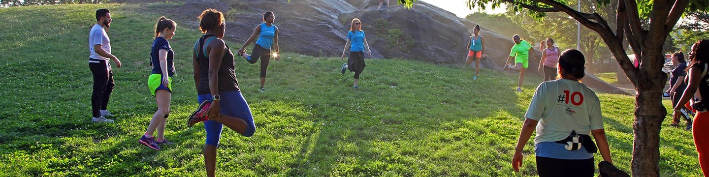Group of runners at St. Mary’s Park