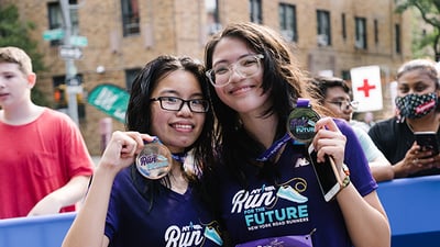 Run for the Future girls at 2021 Harlem Run