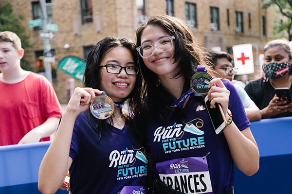 Run for the Future girls at 2021 Harlem Run