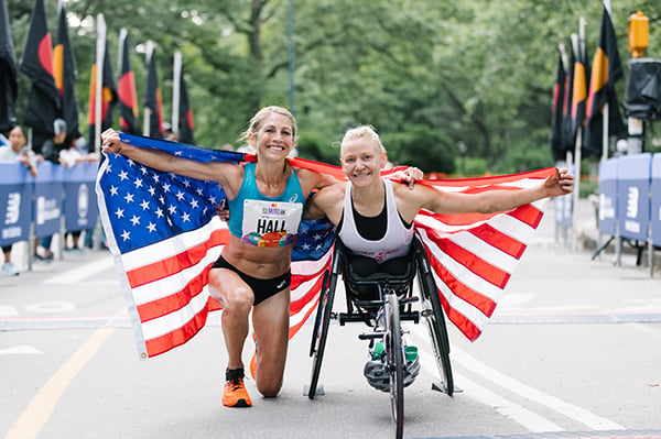 Sara Hall and Susannah Scaroni at 2021 Mini 10K