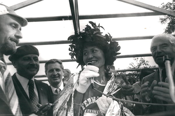 Miki Gorman after 1976 New York City Marathon
