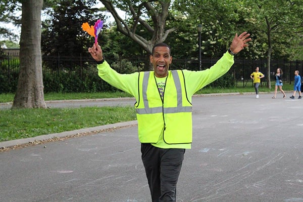 Volunteer Horace at an NYRR Open Run