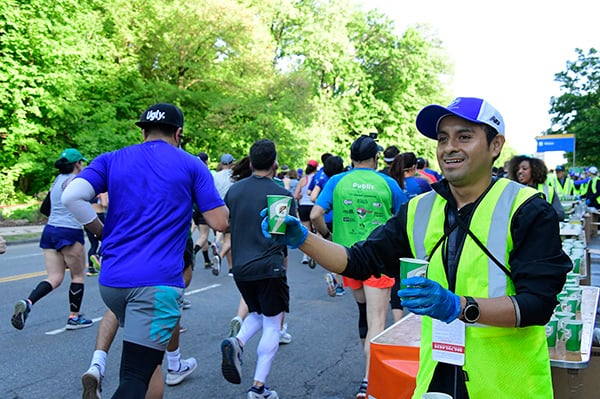 2019 Brooklyn Half volunteer on course