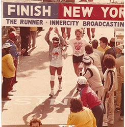 Louis Nacer 1980 NYC Marathon finish