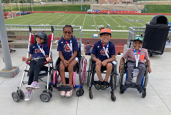 RNYRR Wheelchair Training program kids at Move United Junior Nationals