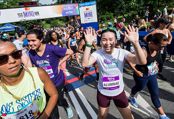 Run for the Future finisher at 2022 Mastercard NY Mini