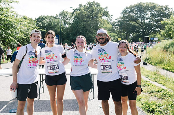 Runners after 2021 FRNY LGBT Pride Run