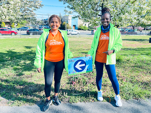 Marva and Maria Open Run volunteers_Half Marathon Day of Giving post