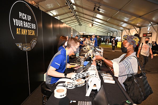 Bib pickup at 2022 RBC Brooklyn Half Preparty