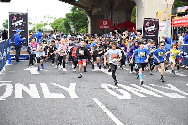 Kids run at the RBC Brooklyn Half.