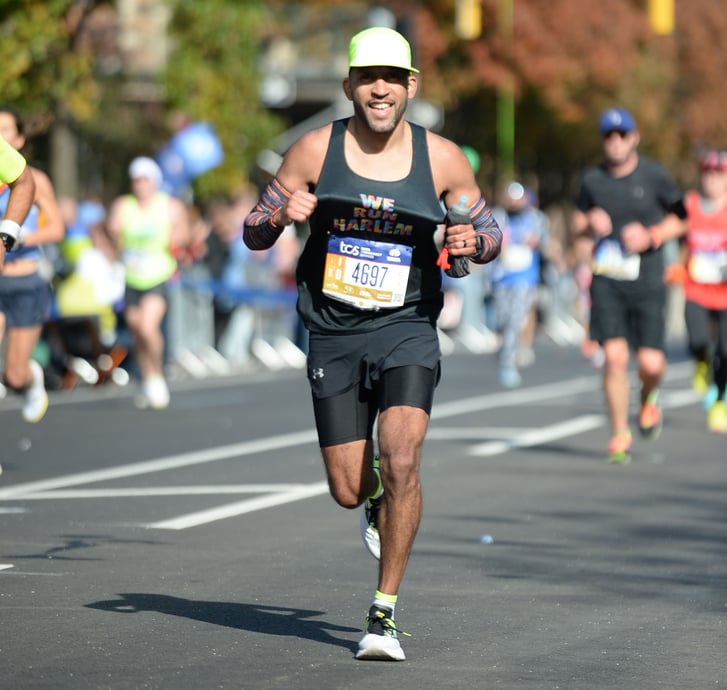 Amir Figueroa running 2021 TCS NYC Marathon
