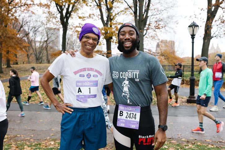Gary Corbitt and Keron Alleyne at 2022 NYRR Ted Corbitt 15K