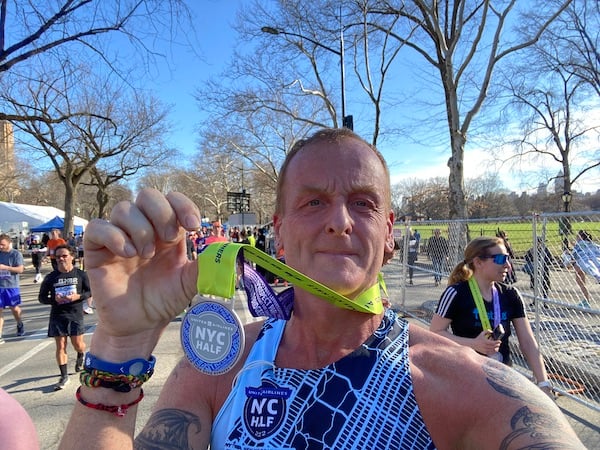 NYRR Member Thomas Schmidt at the United Airlines NYC Half.