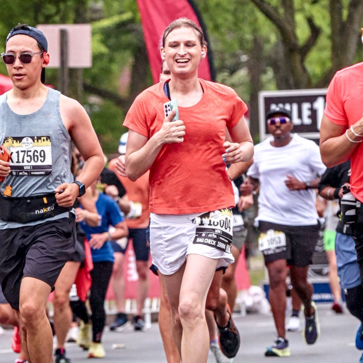 Erika Kaiser running the 2023 RBC Brooklyn Half in Prospect Park
