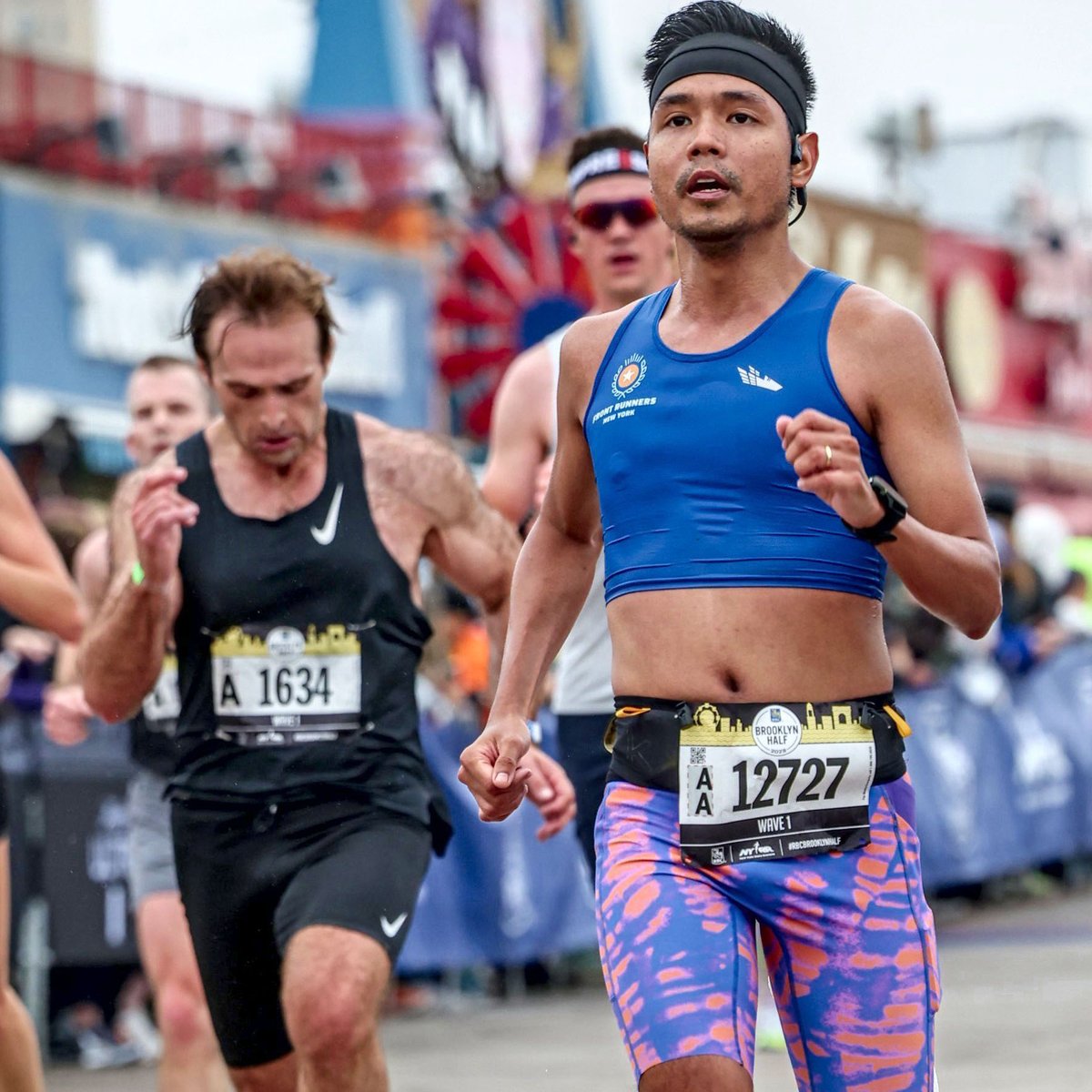 Kester Antiquina finishing 2023 RBC Brooklyn Half