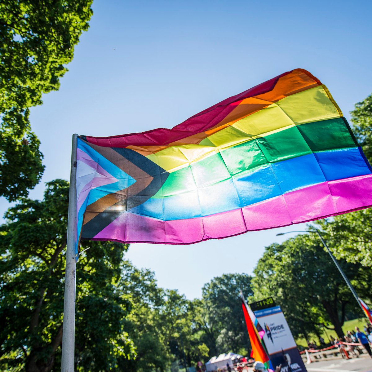 Pride flag at 2022 FRNY LGBT Pride Run