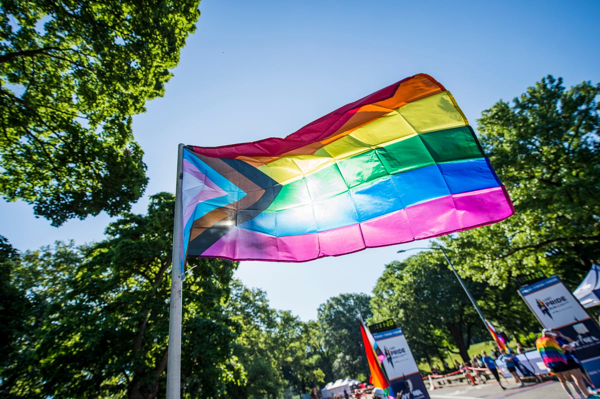 Pride flag at 2022 FRNY LGBT Pride Run