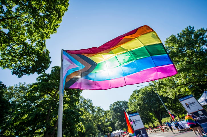Pride flag at 2022 FRNY LGBT Pride Run