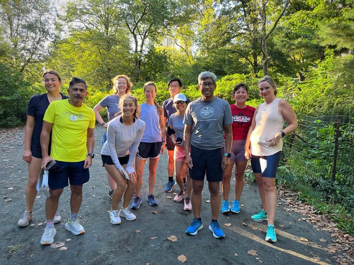 Adobo Run Club members in Central Park