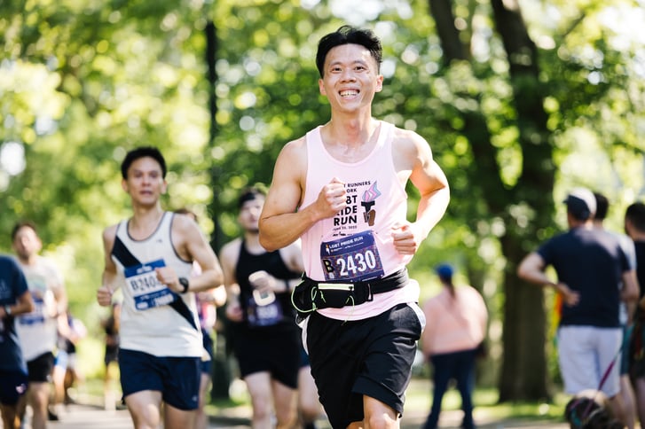 Runner in 2022 LGBT Pride Run
