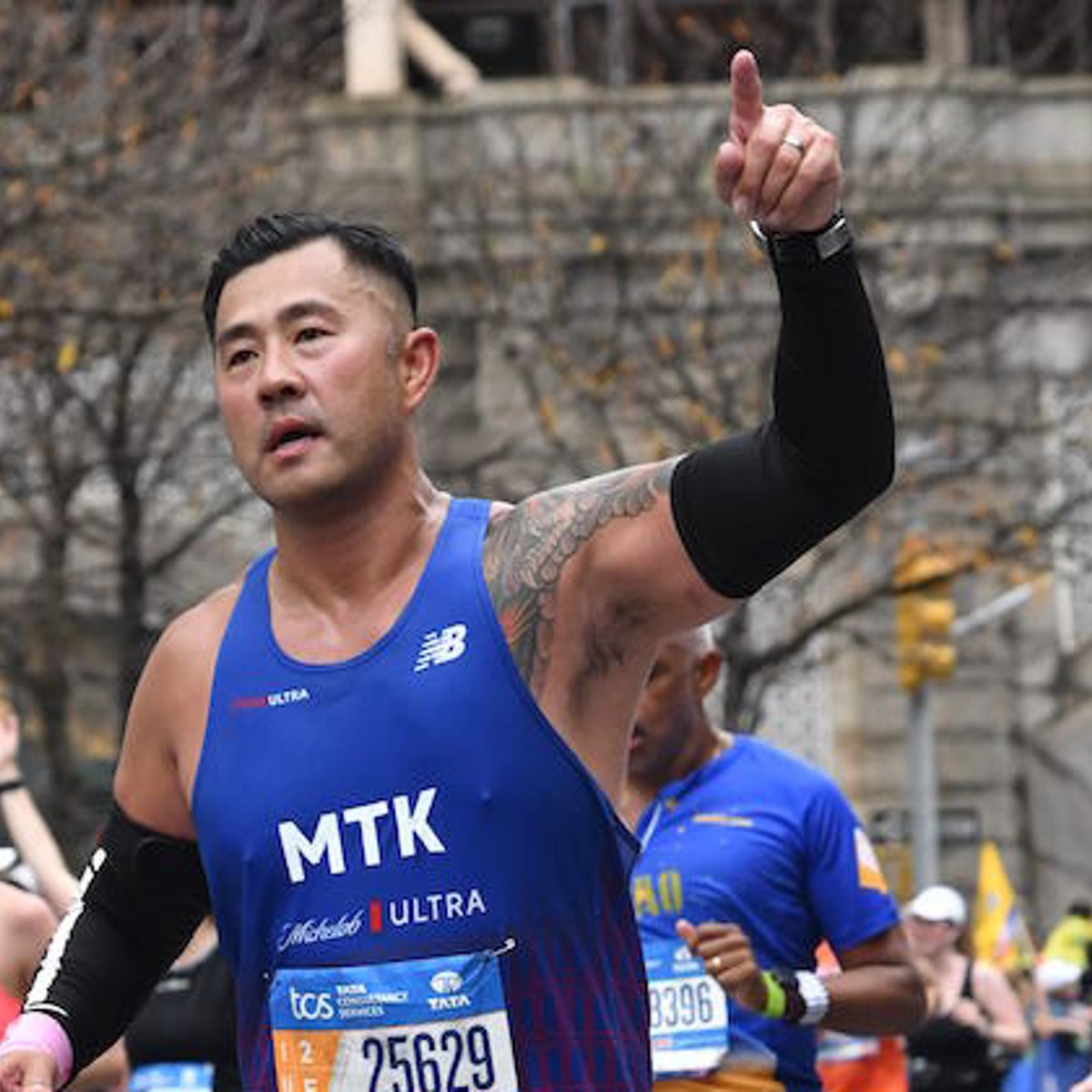 Mike the Korican running TCS NYC Marathon