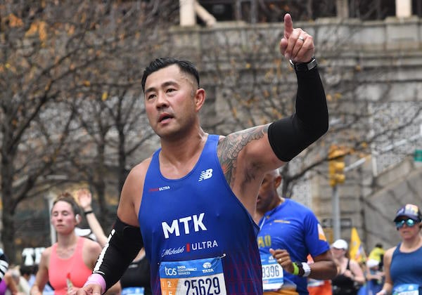Mike the Korican running TCS NYC Marathon