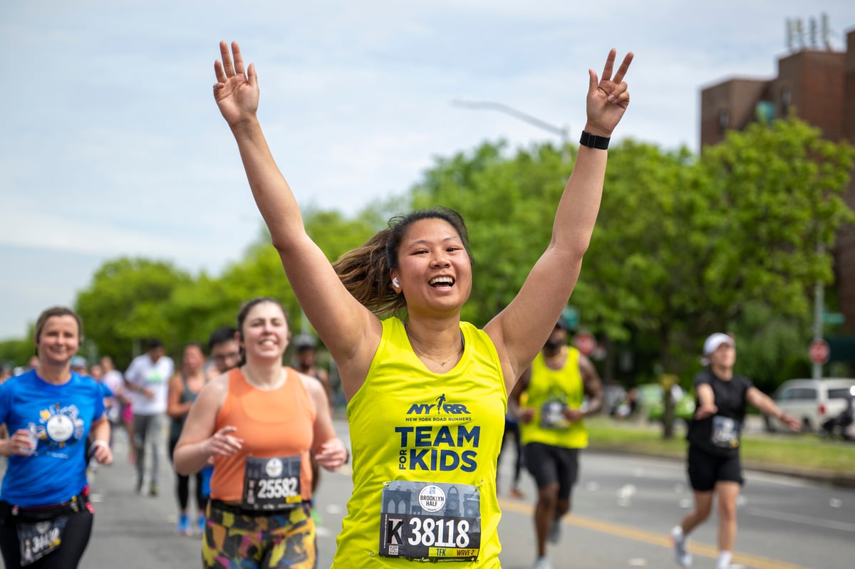 Team for Kids runner at 2024 RBC Brooklyn Half