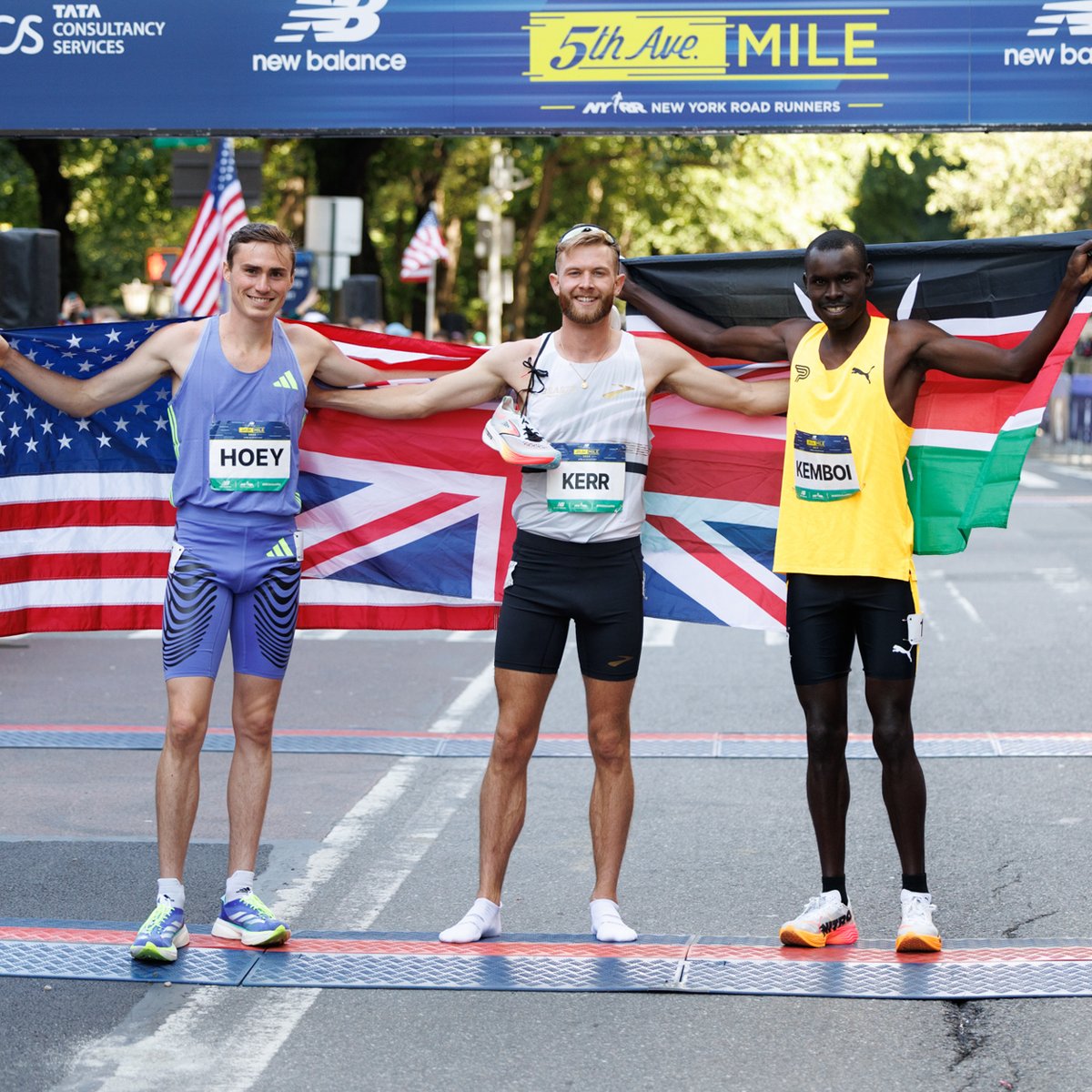 Podium finishers at 2024 New Balance 5th Avenue Mile