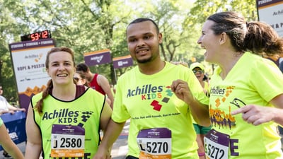 Runners at 2023 Achilles H&P 4M race