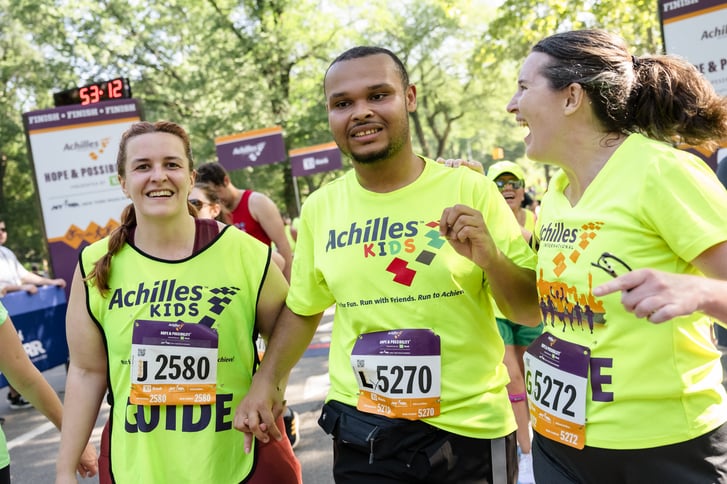 Runners at 2023 Achilles H&P 4M race