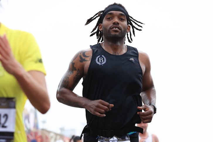 Christopher Lawrence on boardwalk running 2022 RBC Brooklyn Half