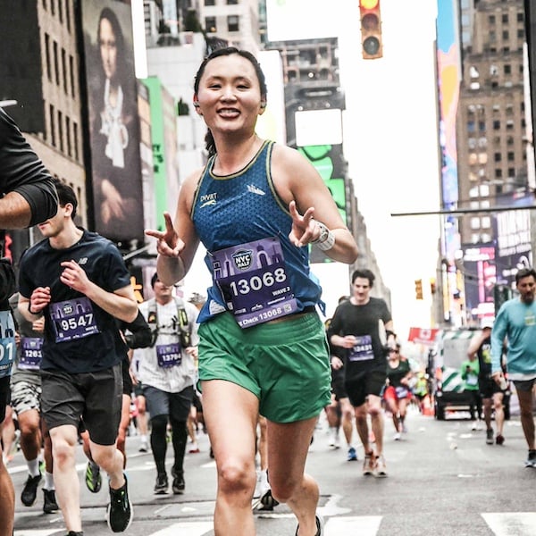 Olivia Witherite running the United Airlines NYC Half.