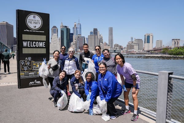 Plogging event at the RBC Brooklyn Half Pre-Party.
