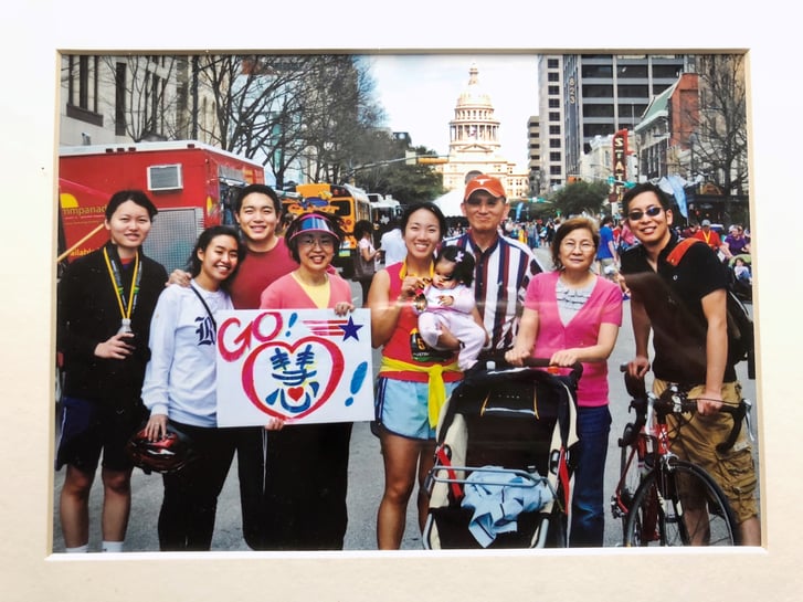 Carolyn Su and family 2016 Austin Marathon