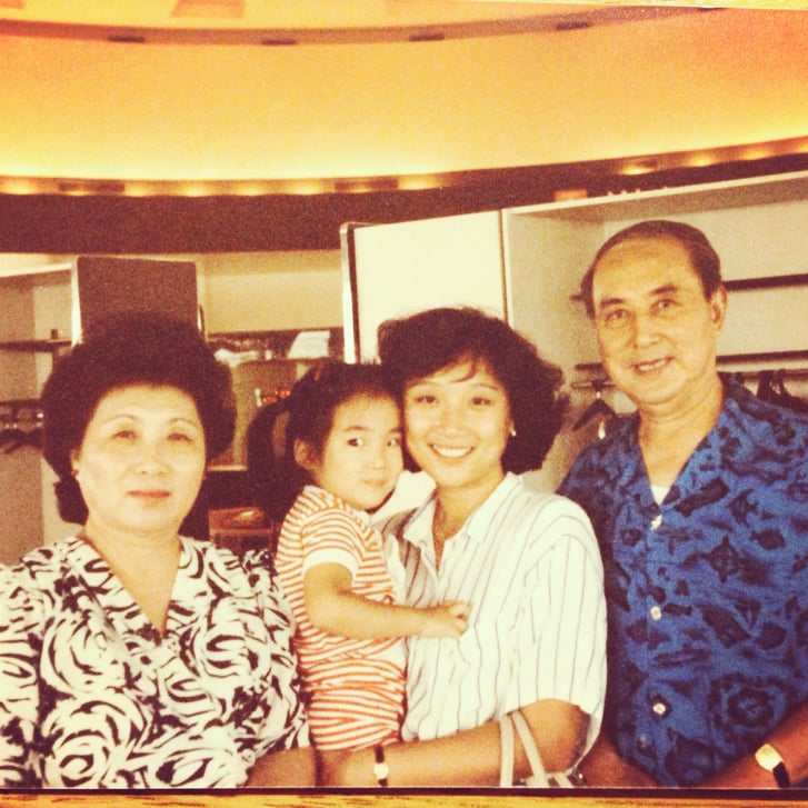 Carolyn Su as child with aunt and other family members