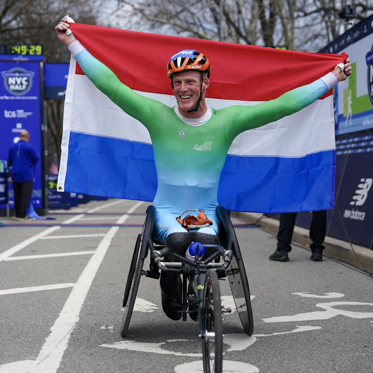 Geert Schipper after winning 2024 UA NYC Half