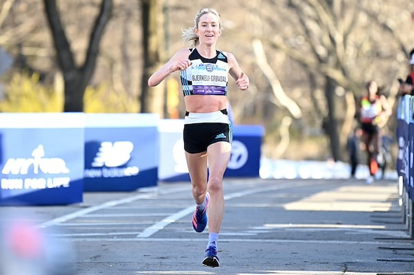 Karoline Bjerkeli Grøvdal on course.